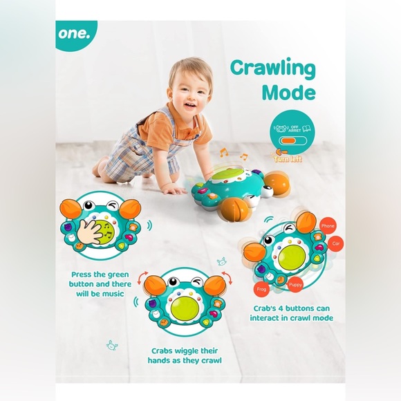 Aunt Musical Crawling Crab Baby Toy - Picture 4 of 5